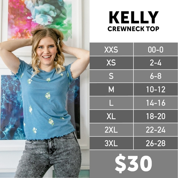 Lularoe Kelly Crewneck Top - Picture 4 of 4